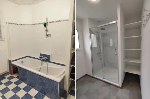 Rénovation salle de bain avant après Nantes 