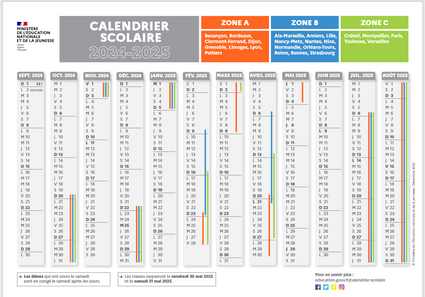 2024 Calendrier-scolaire-2024-2025