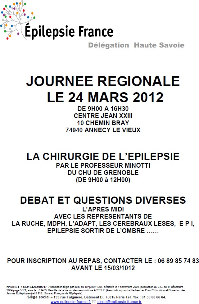 Journée Régionale de l’Epilepsie