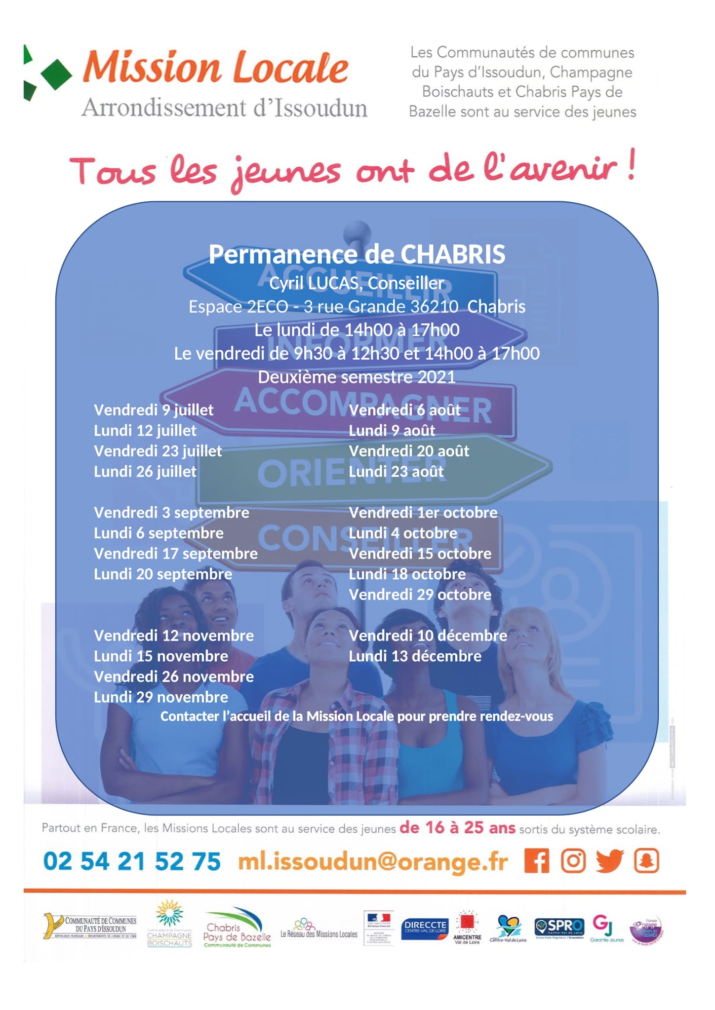 Permanences Mission locale d'Issoudun