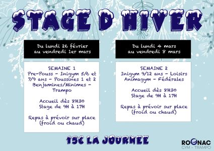 STAGE D'HIVER ❄️
