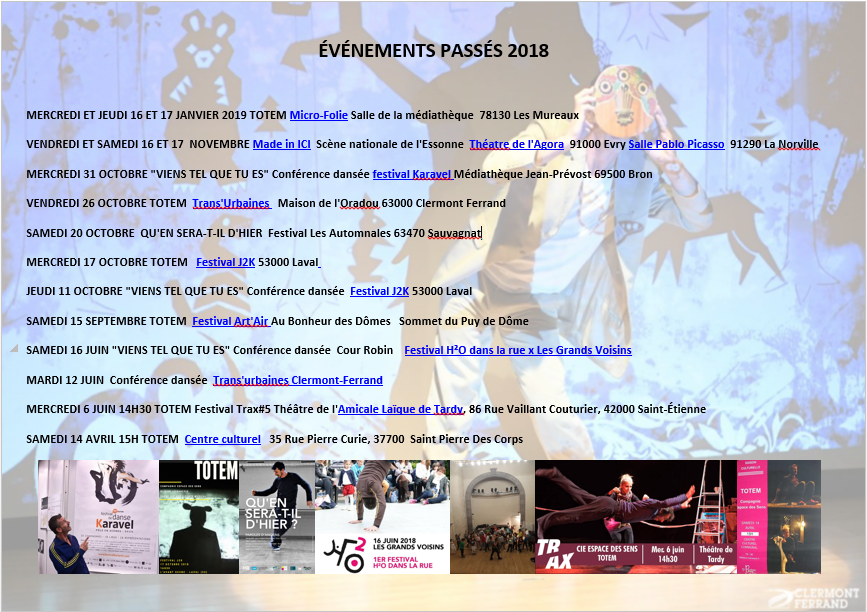Evenements passes 2018