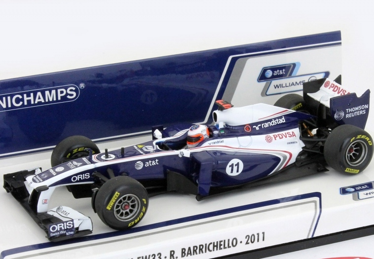 Fabricant : MINICHAMPS
Marque : WILLIAMS
Type : FW33 - 2011
Année : 2011
Echelle : 1/43
Couleur : Bleu / Blanc
Matière : MT
Référence fabricant : 410110011
Numéro de course : 11
Pilotes : R. Barrichello
Prix : 55 euros