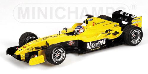 Fabricant : MINICHAMPS
Marque : Jordan Ford
Type : EJ14
Année : 2004
Echelle : 1/43
Couleur : Jaune/Noir
Matière : MT
Référence fabricant : 400040095
Pilote :Nigel Mansell
Remarque : Parade Regent Street 
Prix : 25 euros