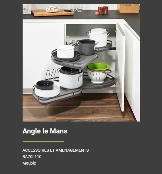 Angle equipement meuble bas