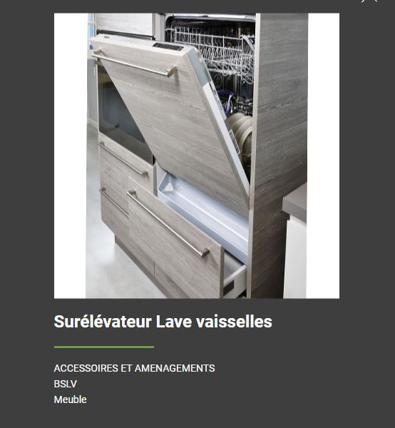 Lave vaisselle sur eleve