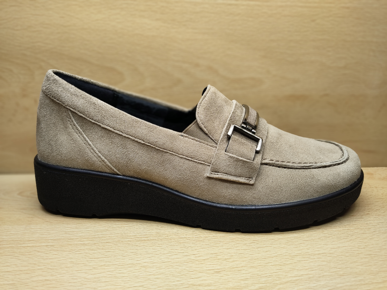 Mocassin semler taupe m1055 042 037 ext auxpiedssensibles chaussures com