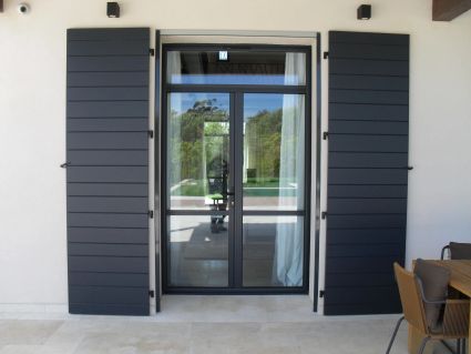 Porte fenêtre aluminium 2 vantaux noir sablé à Louveciennes