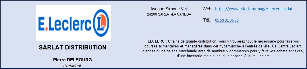 Sarlat distribution leclerc