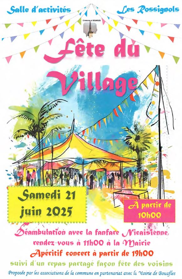 2025 flyer fete du village recto