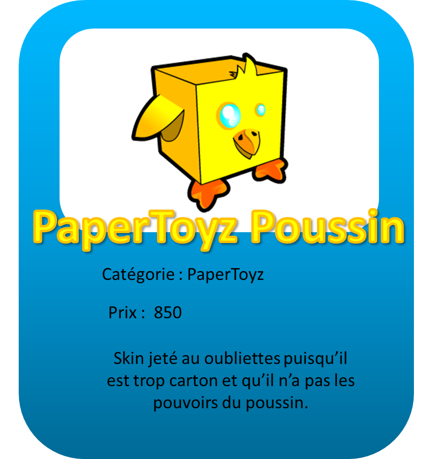 Papertoyz poussin