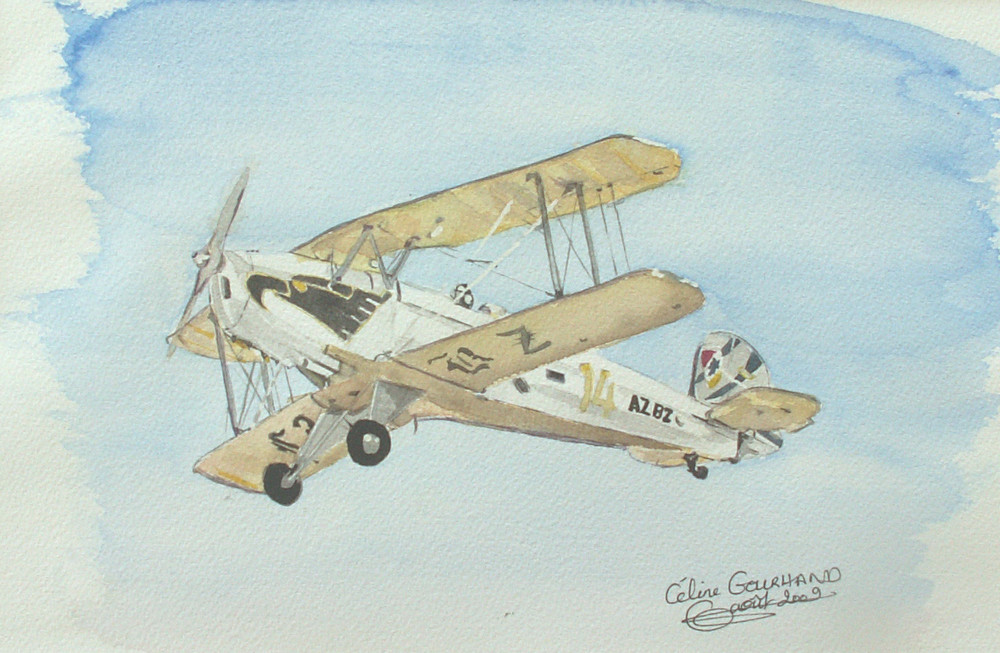 039 avion jaune