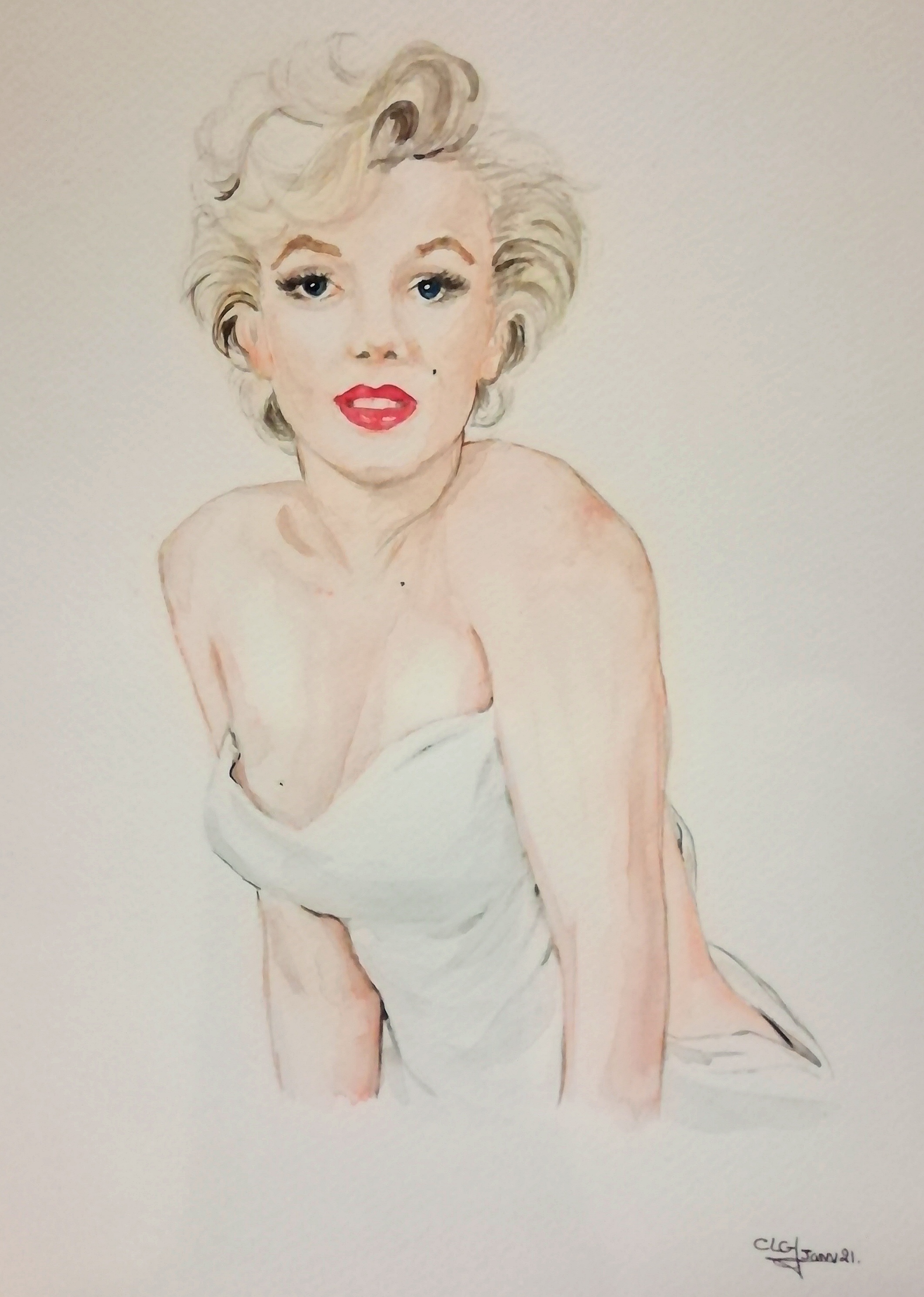 Marilyn Monroe - aquarelle originale - 29,5 x 42cm
120 €