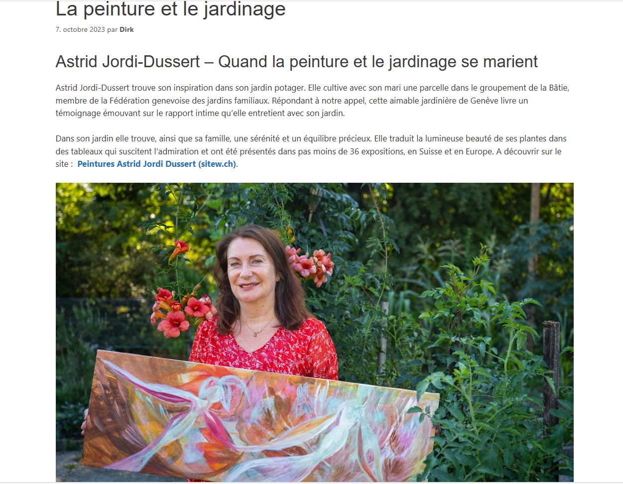 Article dans jardins familiaux 2023