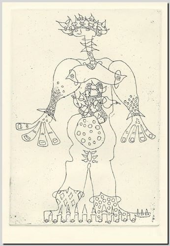 Technique de gravure du peintre André Vereecken 1970.
