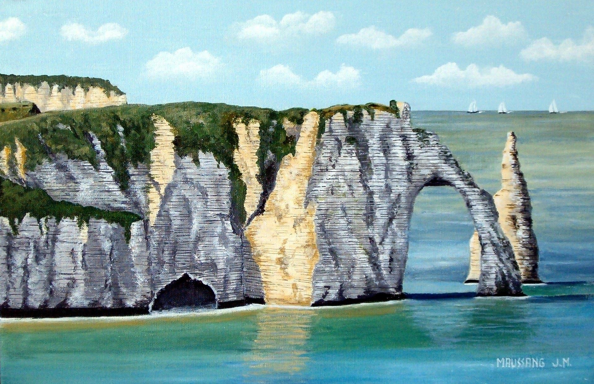 10 01 Etretat la falaise et l arche n 4