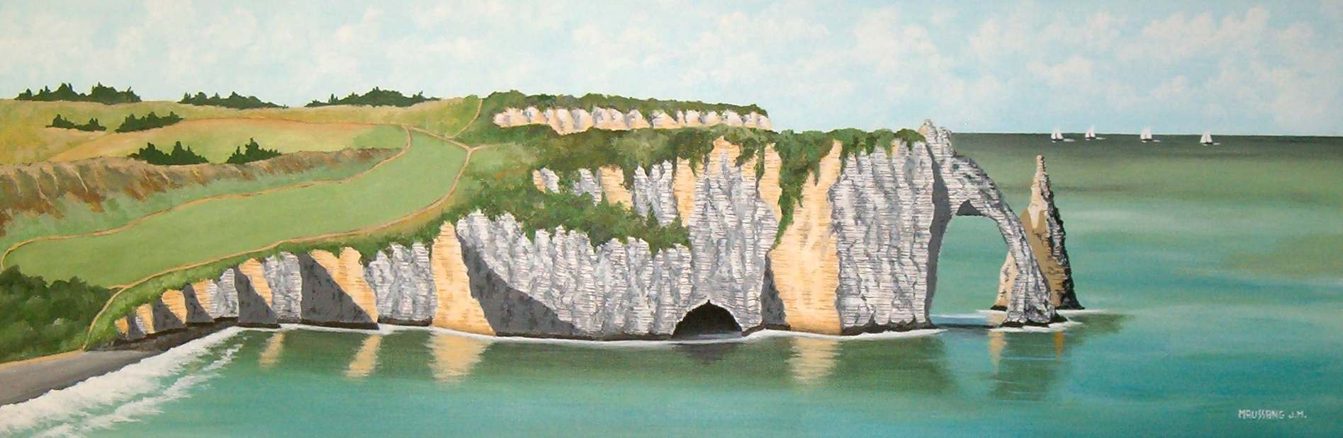 10 07 Etretat la falaise et l arche n 7