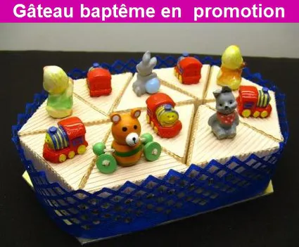 Bapteme Gateau de dragees bebe garcon - CONTENANTS/CONTENANTS GATEAU -  Fêtes et Gourmandises Florales Vendée