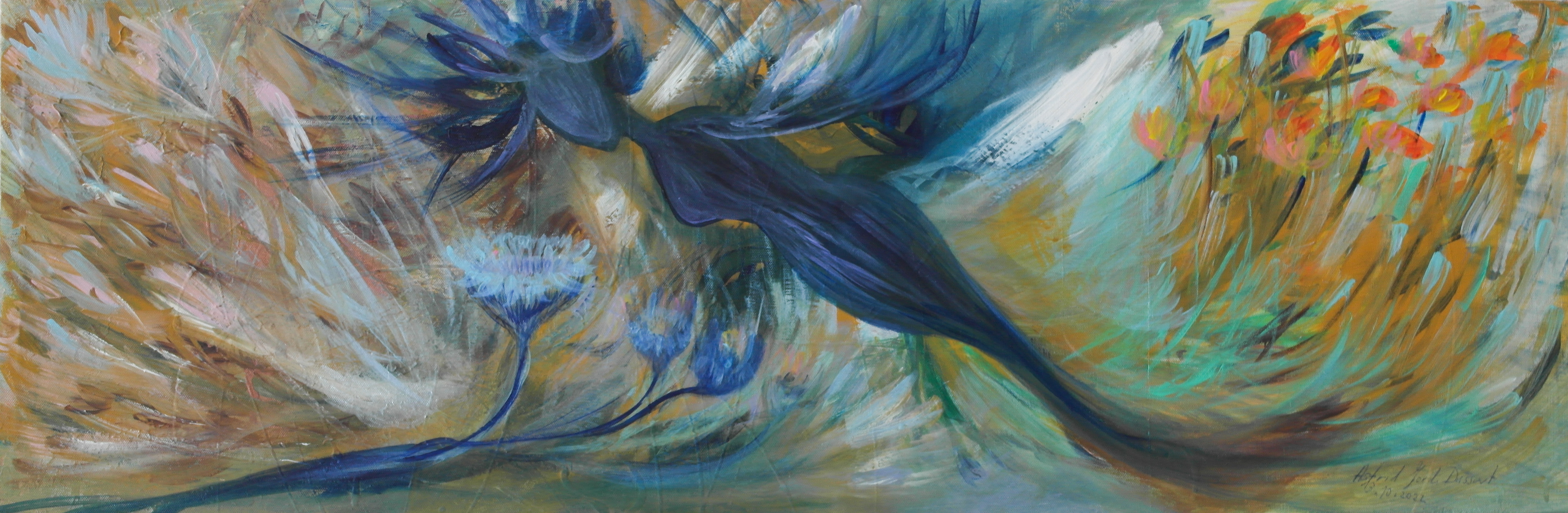 Ondines 90 x 30 cm acrylique chf 650 octobre 2022