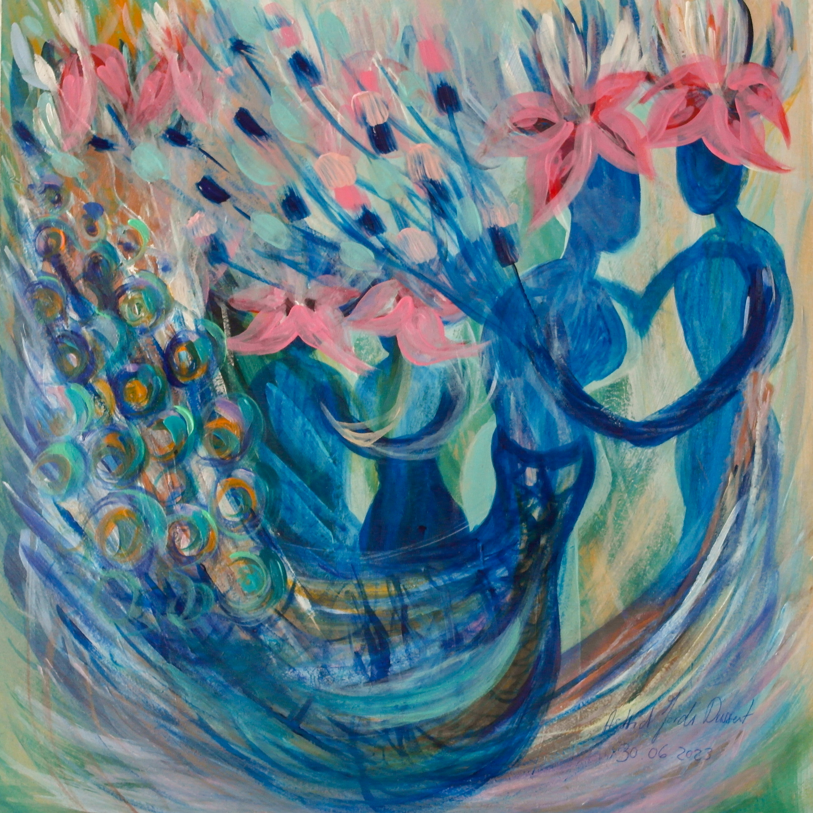 Sanctuaire des ames 3 acrylique 39 x 42 cm chf 450 