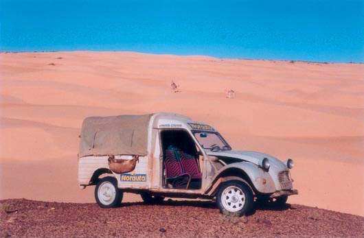 Sahara Mauritanie 2cv dunes gps de sert Cyril et Sylvie ensablement mauritanie 1