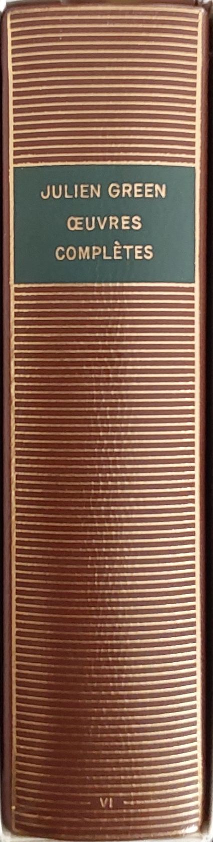Volume 366 de Julien Green dans la Bibliothèque de la Pléiade.
