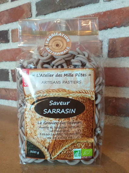 pâtes de blé dur bio saveur Sarrasin proposées à l'AMAP de Murat