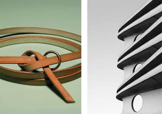Ceinture en cuir Les Brutalistes : Boucle & Nœud Fine 