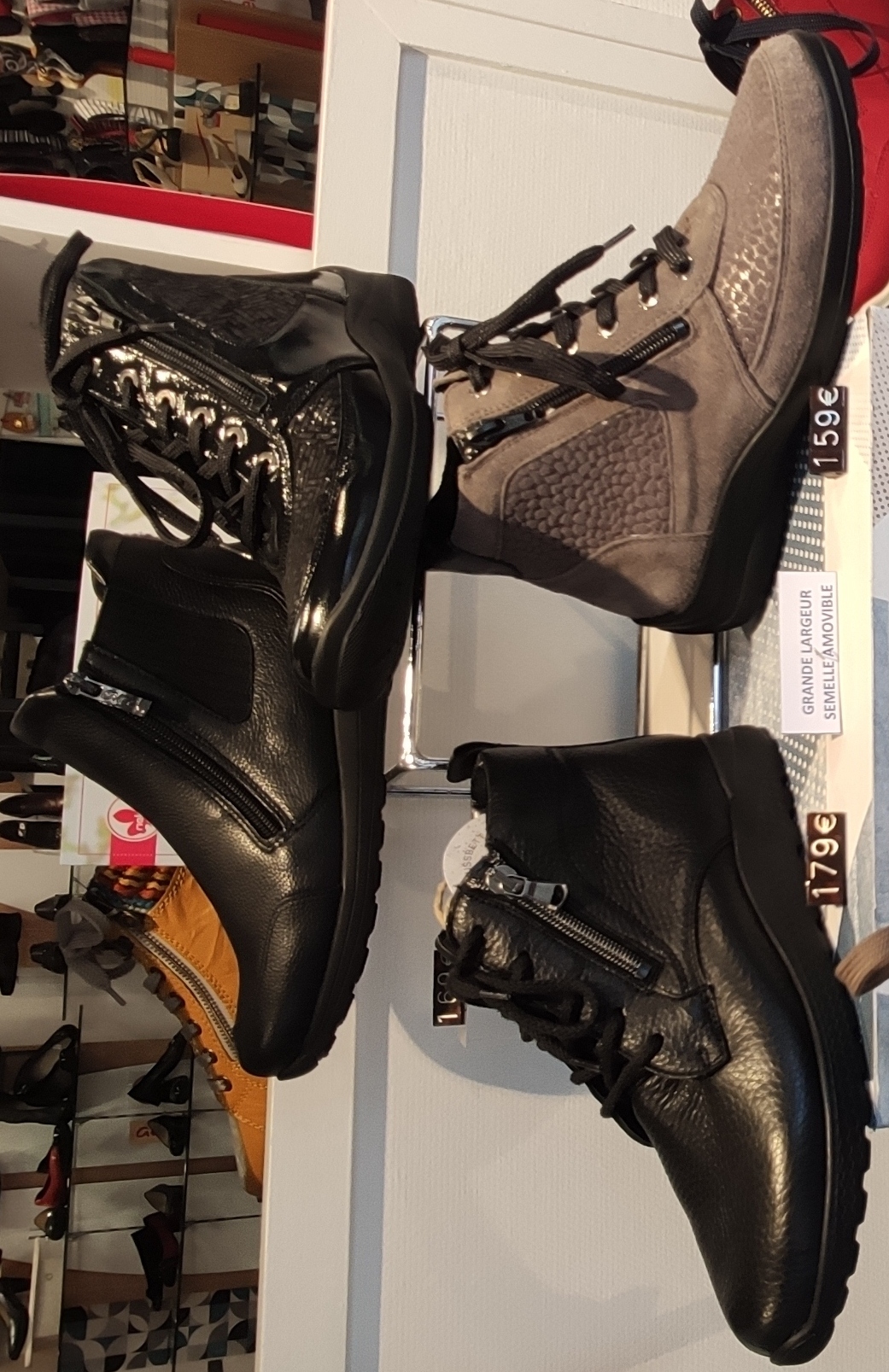 Bottillons grande largeur auxpiedssensibles chaussures com