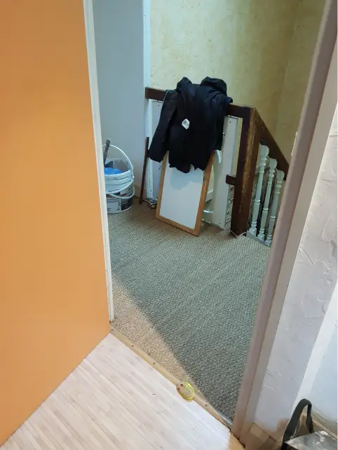 Renovation sol palier salle de bain reze