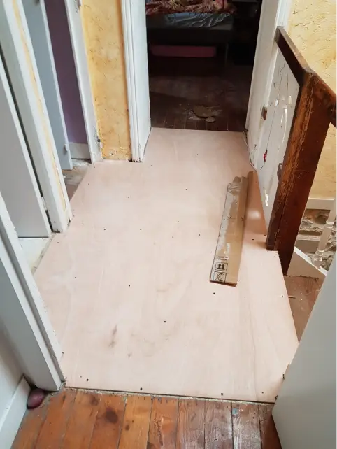 Renovation sol palier salle de bain wc reze