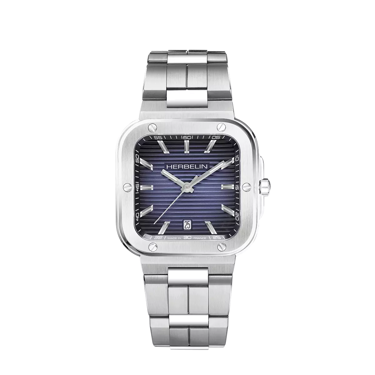 12246b15 montre herbelin cap camarat homme boitier carre