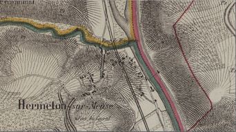 Carte d'Hermeton en 1846 
(origine KBR)