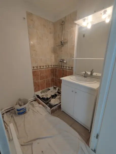 Demontage ancien bac de douche