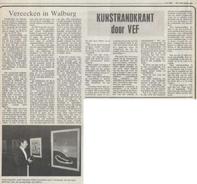 Frans Van Eyck (VEF) schrijft over André Vereecken in de krant Het Vrije Waasland. 6