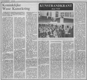 Frans Van Eyck (VEF) schrijft over André Vereecken in de krant Het Vrije Waasland. 7