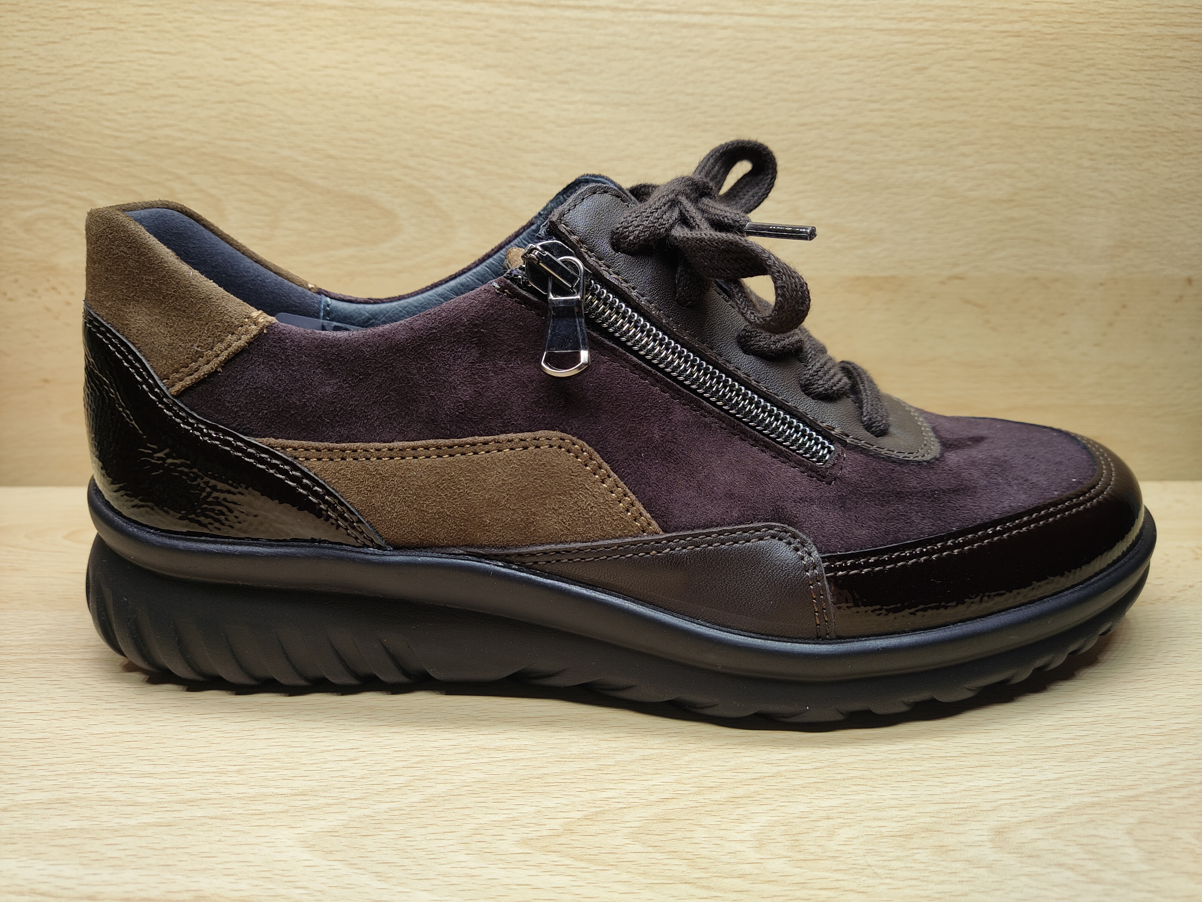 Chaussure a lacets semler l5345 586 416 marron ext auxpiedssensibles chaussures com