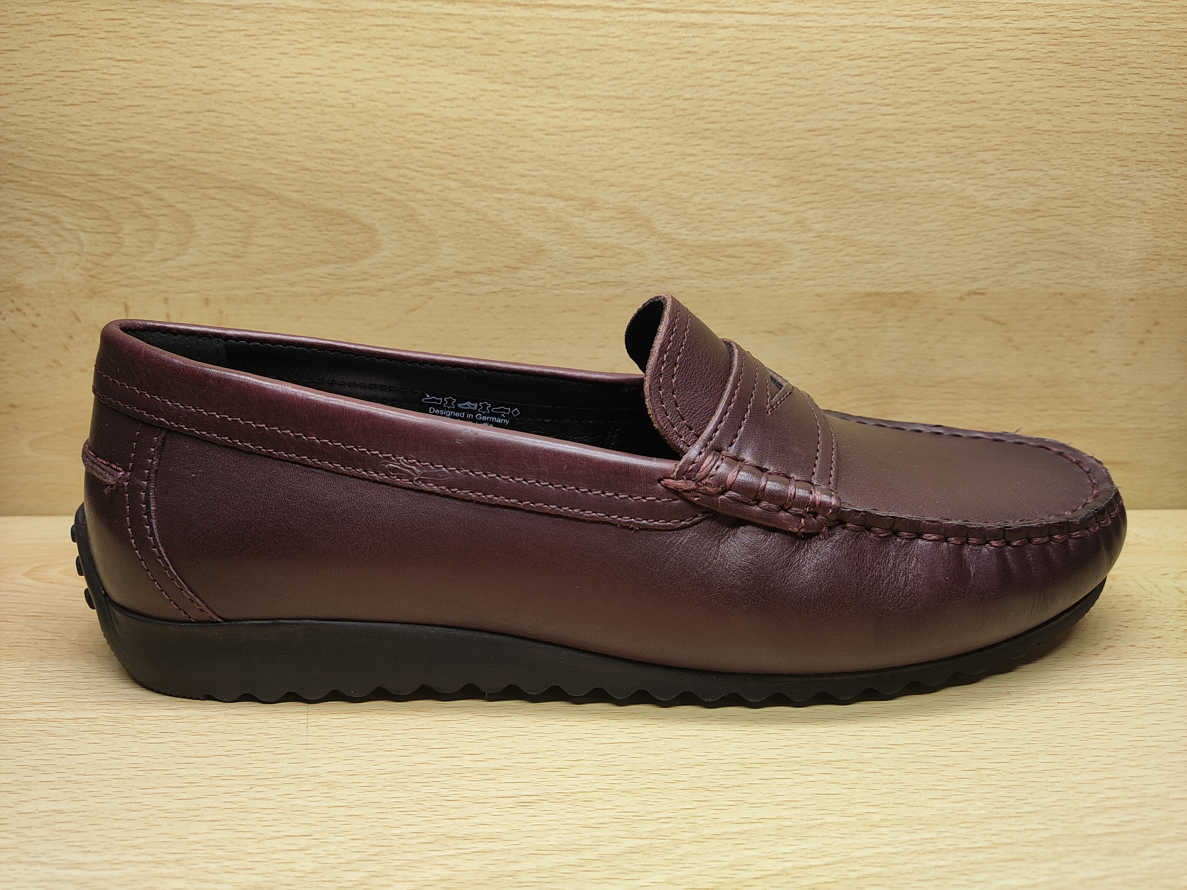 Mocassin ara 12 27702 12 rouge ext auxpiedssensibles chaussures com