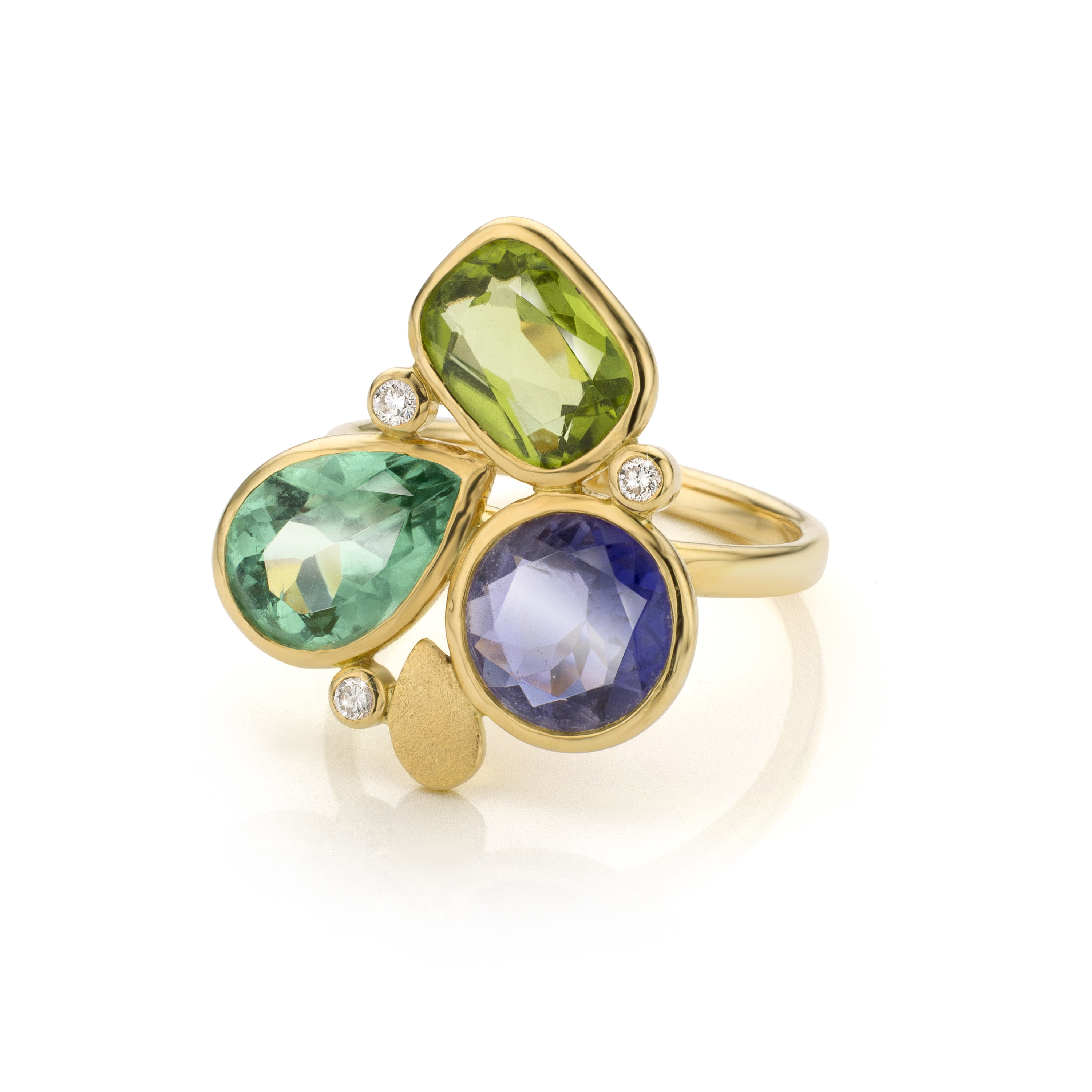 Audrey-huet-joaillerie-bague-iolite-tourmaline-peridot-diamant-or-jaune- P