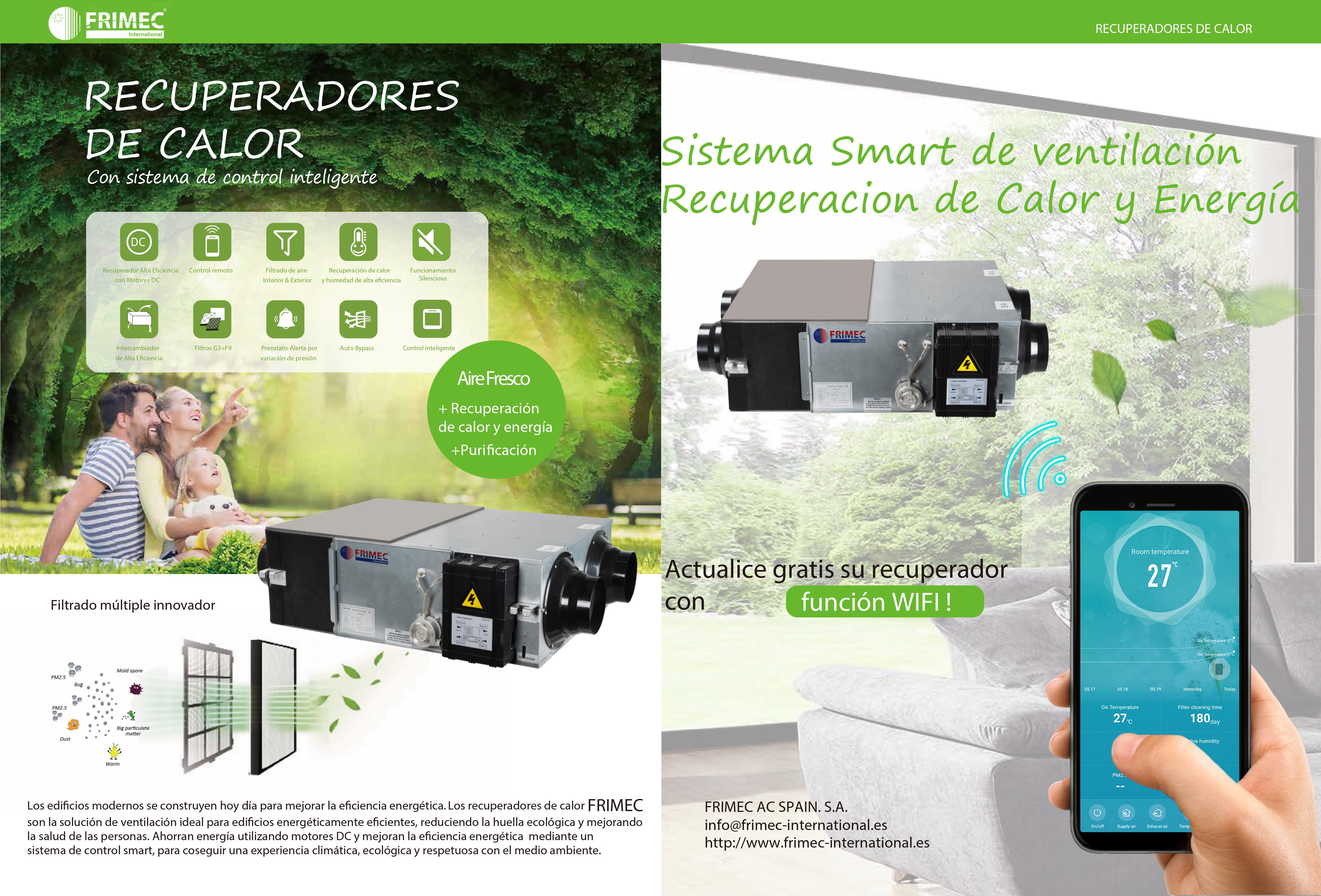 Recuperador de calor con wifi