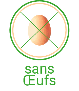 Sans oeufs icone sans allerg texte
