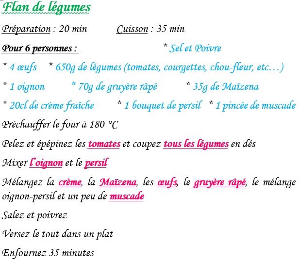 Flan de legumes