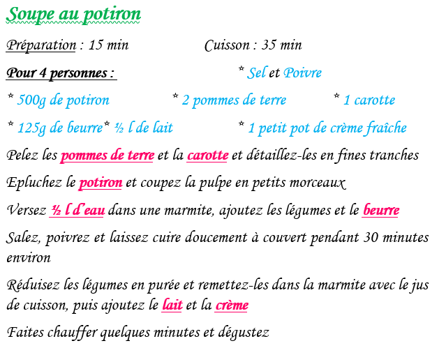 Soupe au potiron