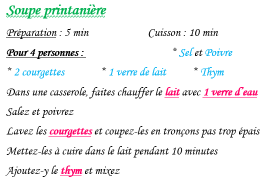 Soupe printaniere