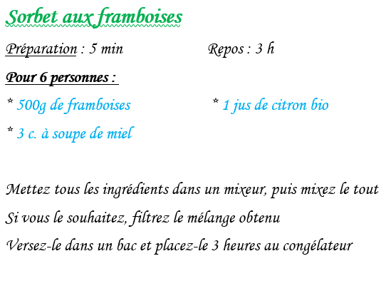 Sorbet aux framboises