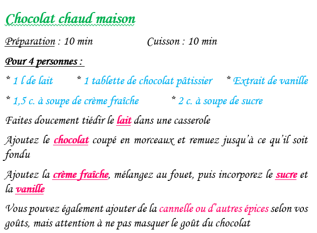 Chocolat chaud maison