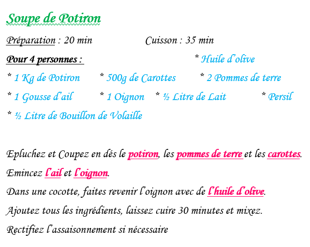 Soupe de potiron