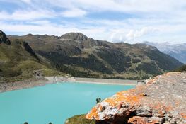 Barrage du Cleuson depuis le bisse aérien de Chervé