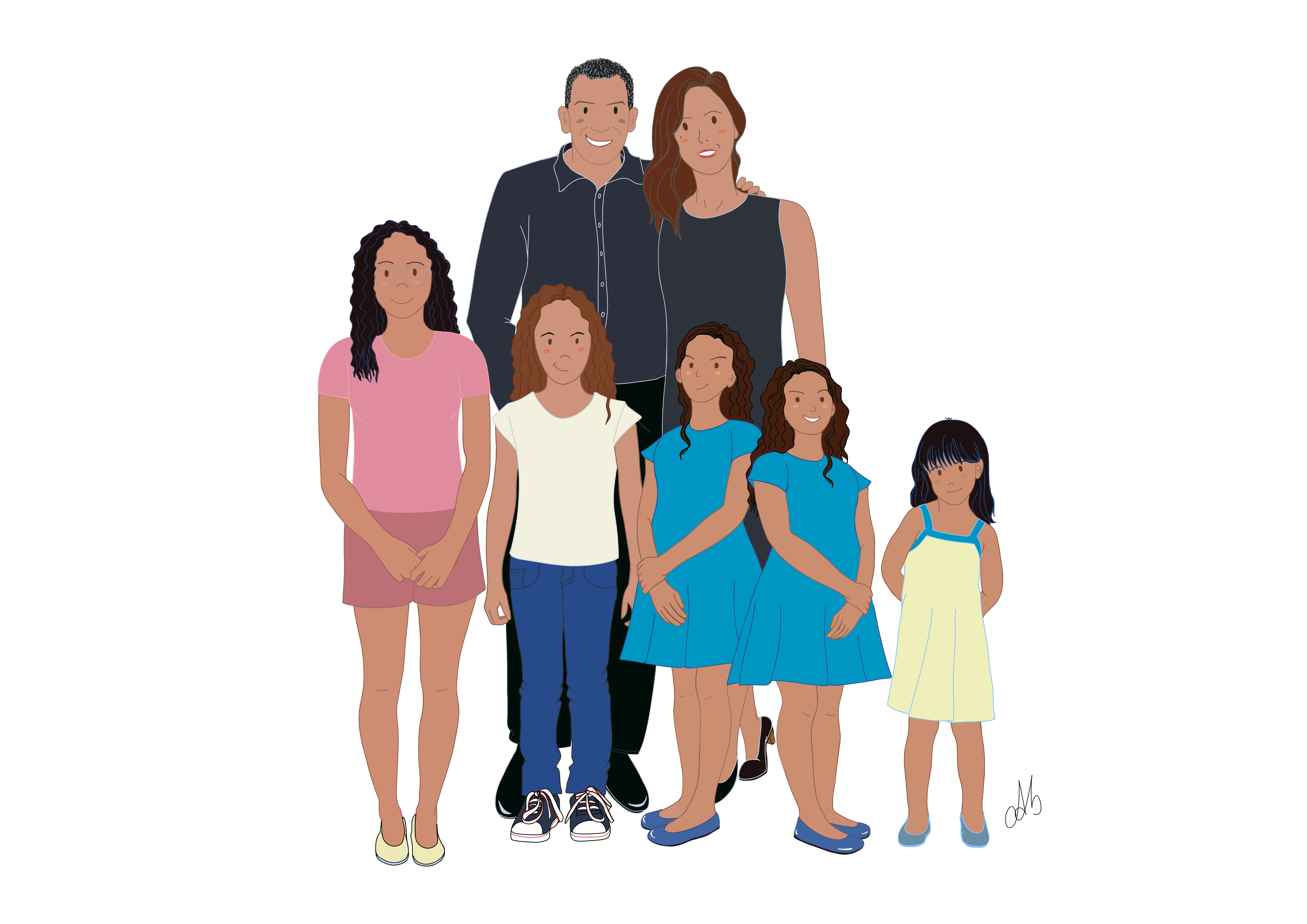 Portrait de famille illustré