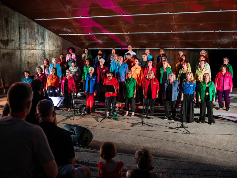 Le choeur de Melting Colors sur scène